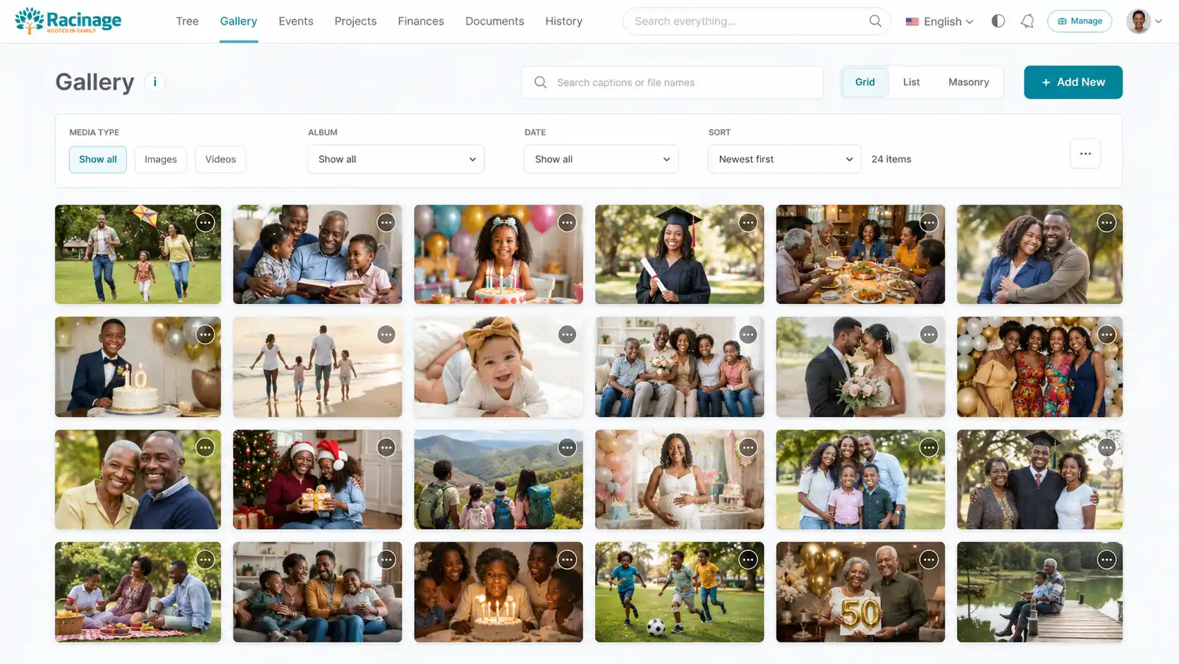 Gallery albums screenshot